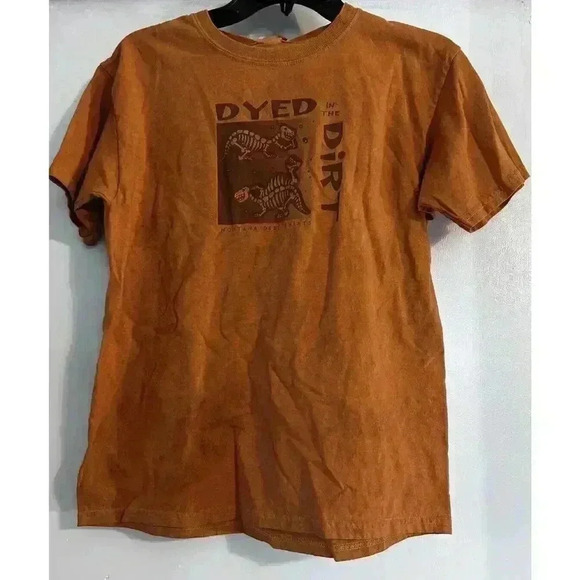 Dyed In The Dirt Dinosaur Montana Dirt Shirt Kids Large New - Picture 2 of 10
